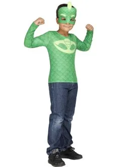 Gecko Kostüm-Set In Box PJ Masks Pyjamahelden Für Kinder
