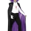 Umdrehbarer Vampir Umhang Lila Und Schwarz