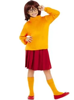 Velma Kostüm Für Mädchen - Scooby Doo -Manga- und Anime-Bekleidungsgeschäft velma kostum fur madchen scooby doo 4